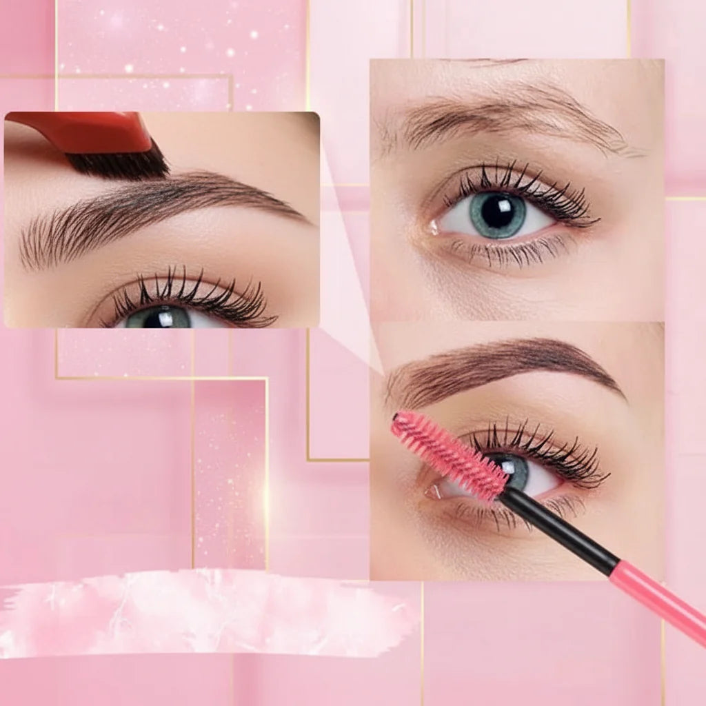 4D Hair Stroke Eyebrow Stamp & Brush - Waterproof Brow Tool for Natural, Precise Definition