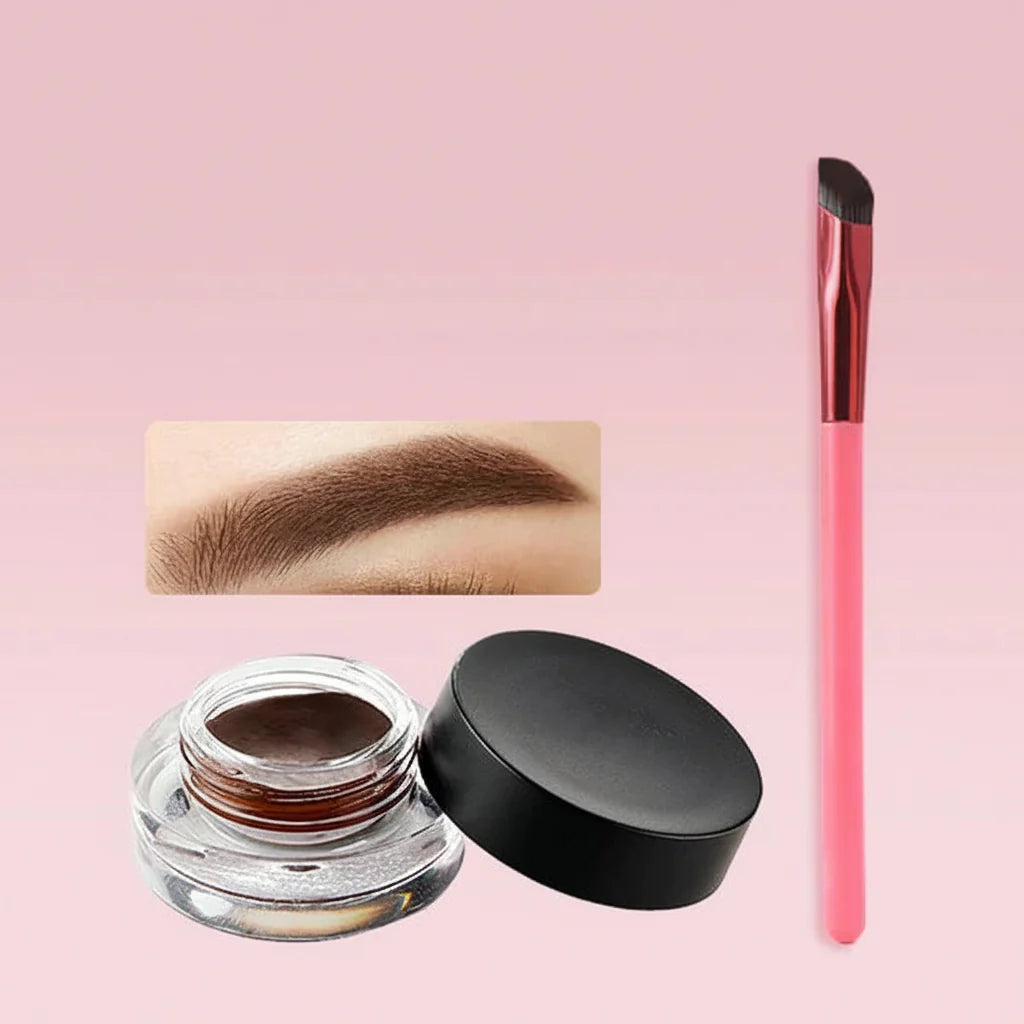 4D Hair Stroke Eyebrow Stamp & Brush - Waterproof Brow Tool for Natural, Precise Definition
