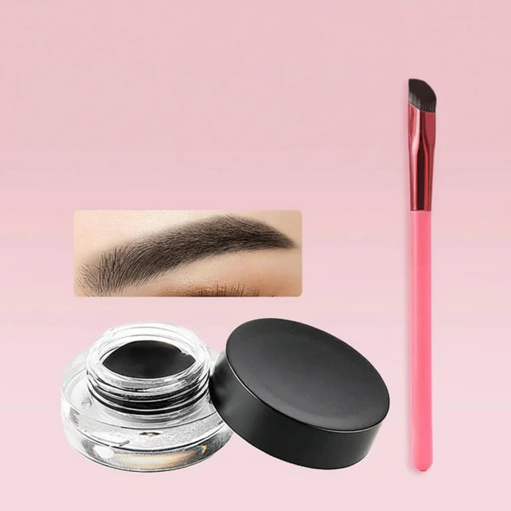 4D Hair Stroke Eyebrow Stamp & Brush - Waterproof Brow Tool for Natural, Precise Definition