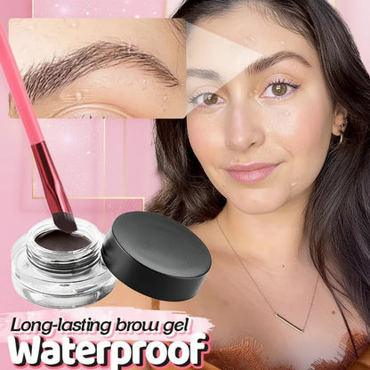 4D Hair Stroke Eyebrow Stamp & Brush - Waterproof Brow Tool for Natural, Precise Definition