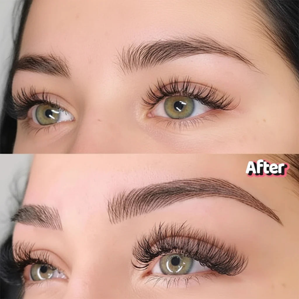 4D Hair Stroke Eyebrow Stamp & Brush - Waterproof Brow Tool for Natural, Precise Definition
