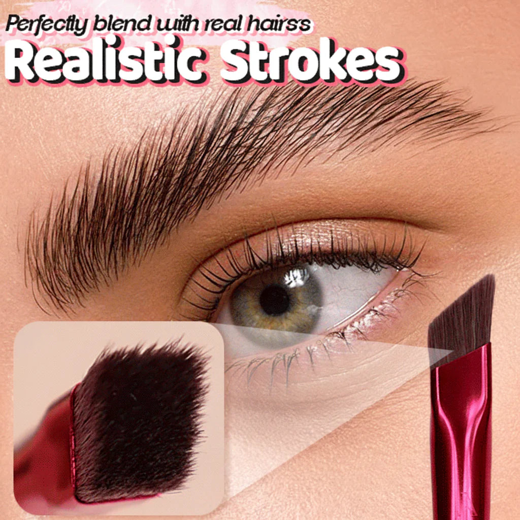 4D Hair Stroke Eyebrow Stamp & Brush - Waterproof Brow Tool for Natural, Precise Definition