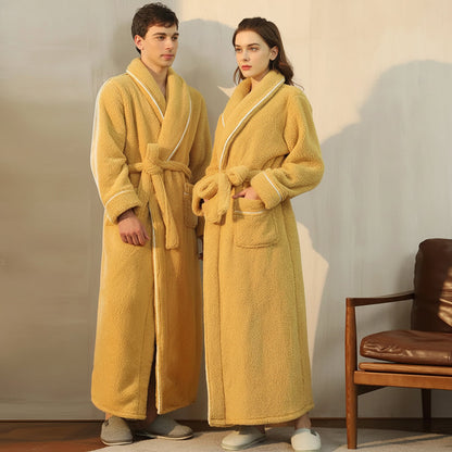Cozy Winter Bathrobe with Long Sleeves – Warm Lounge Robe