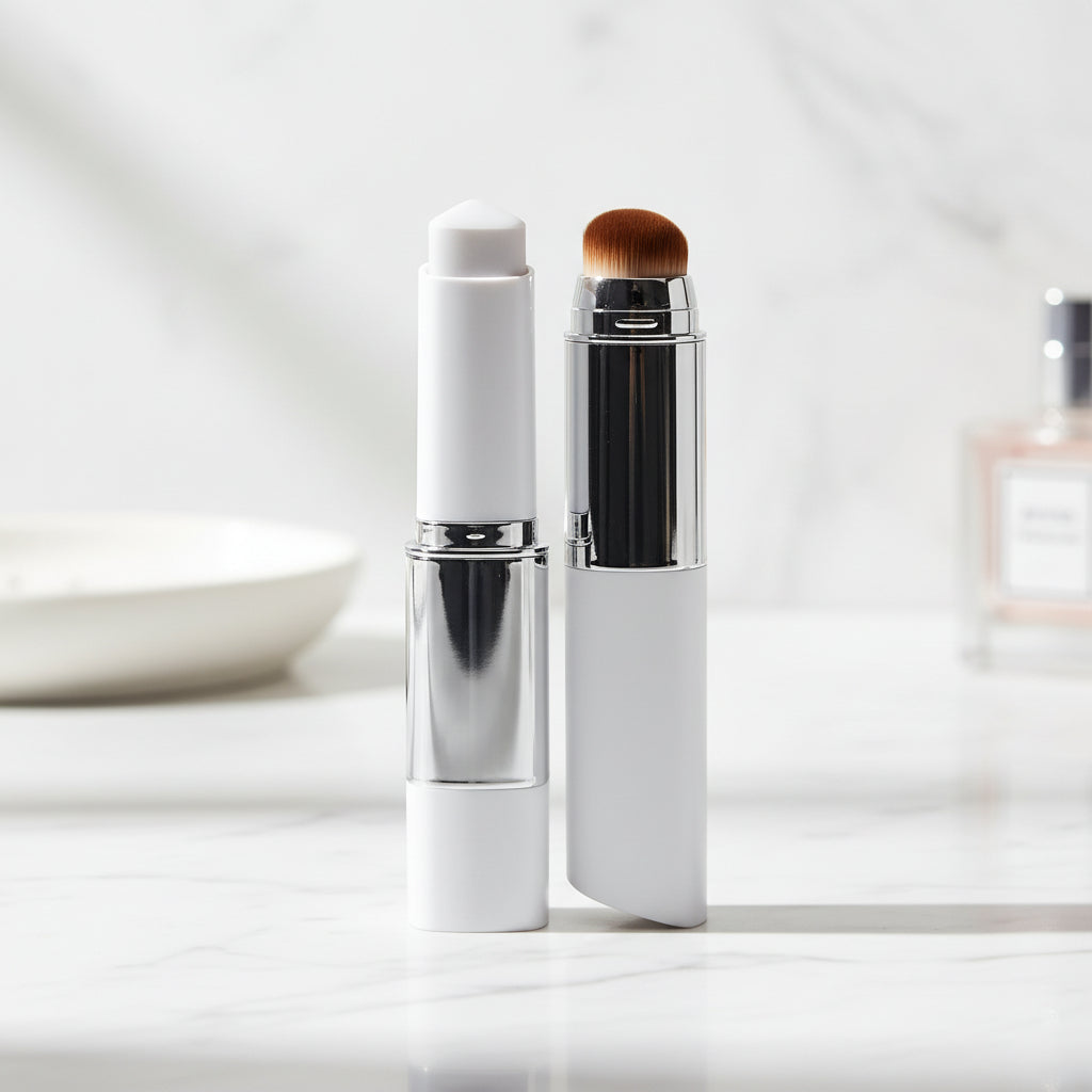 Color-Changing Hydrating Foundation Stick with Cream Texture and Soft Brush