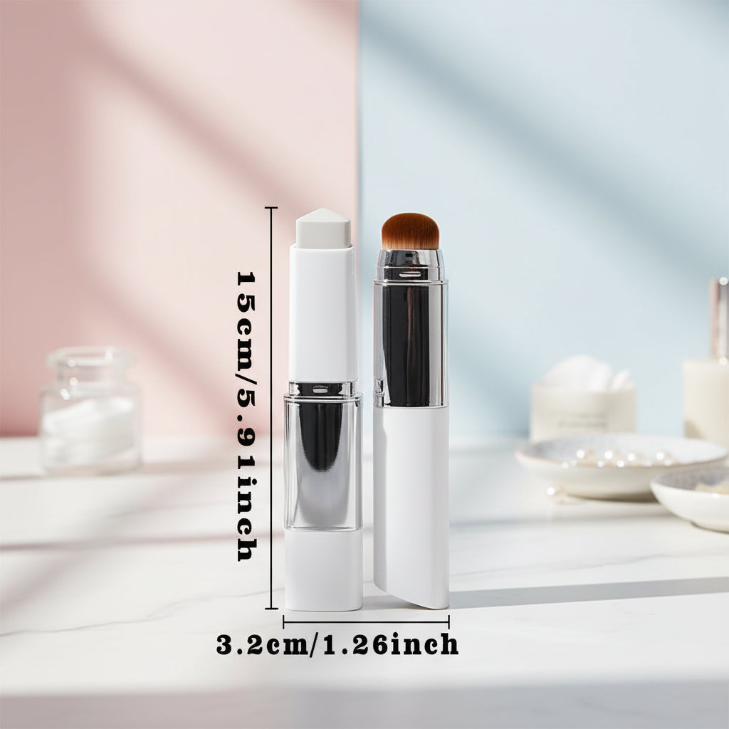 Color-Changing Hydrating Foundation Stick with Cream Texture and Soft Brush