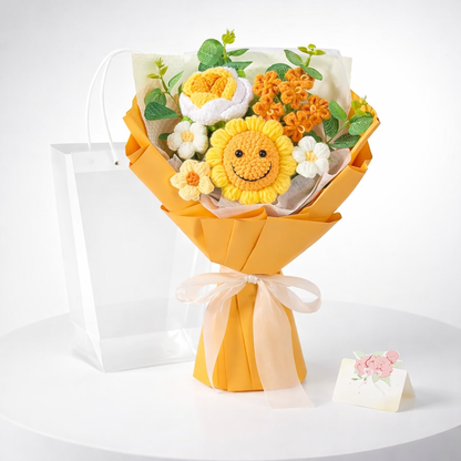 Crochet Flower Bouquet - Mother's Day Gift, Handmade Home Decor Arrangement