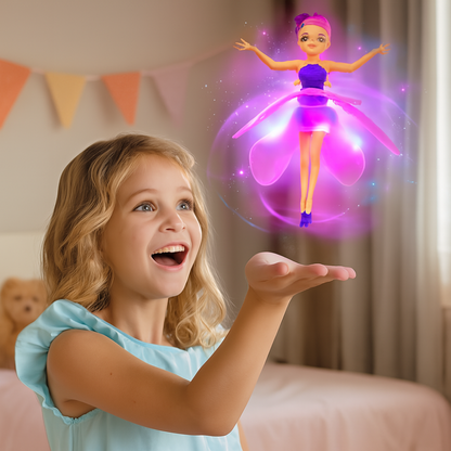 Flying Fairy Princess Toy with LED Lights and Hand Sensor - Interactive Light-Up Toy for Kids
