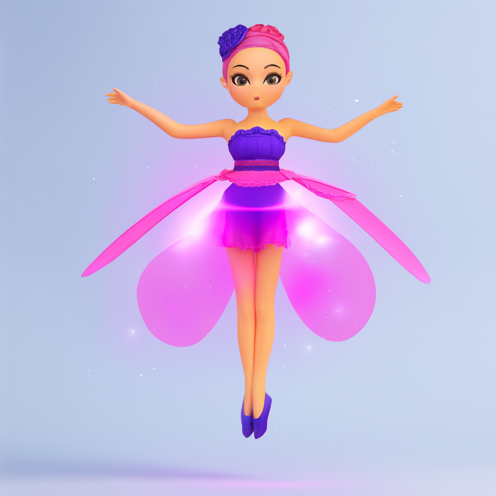 Flying Fairy Princess Toy with LED Lights and Hand Sensor - Interactive Light-Up Toy for Kids
