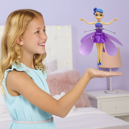 Flying Fairy Princess Toy with LED Lights and Hand Sensor - Interactive Light-Up Toy for Kids