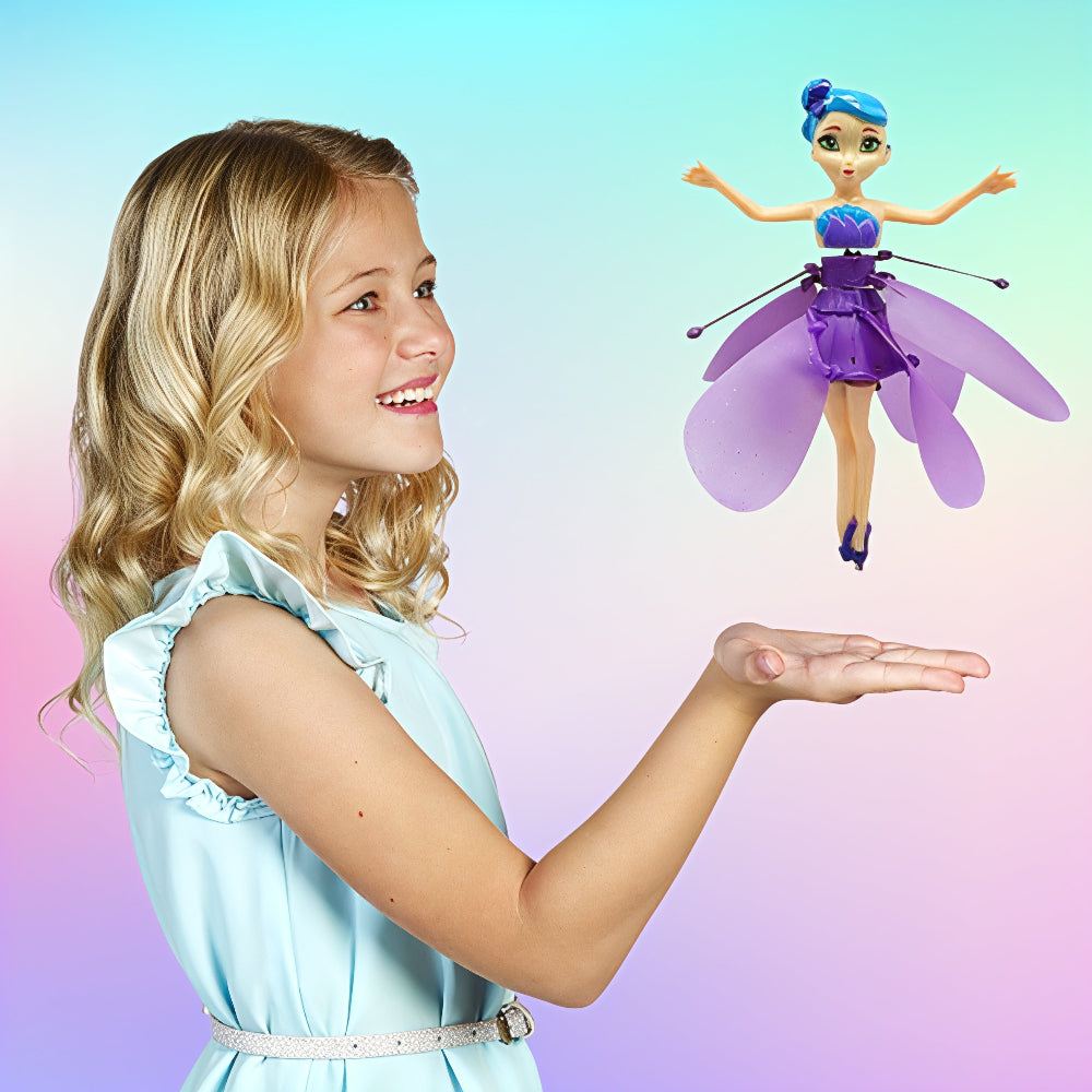Flying Fairy Princess Toy with LED Lights and Hand Sensor - Interactive Light-Up Toy for Kids