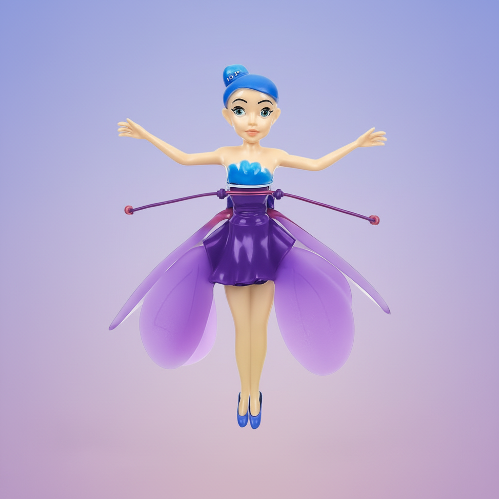 Flying Fairy Princess Toy with LED Lights and Hand Sensor - Interactive Light-Up Toy for Kids