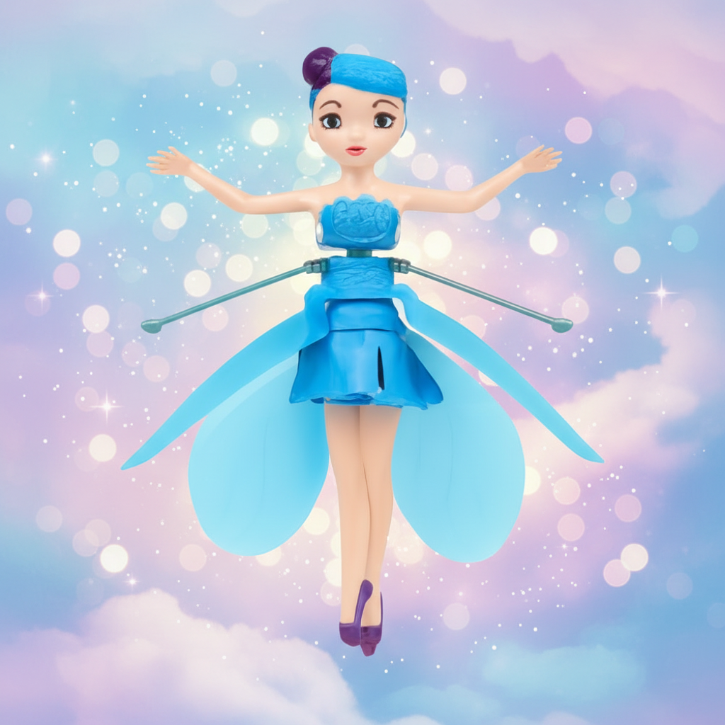 Flying Fairy Princess Toy with LED Lights and Hand Sensor - Interactive Light-Up Toy for Kids