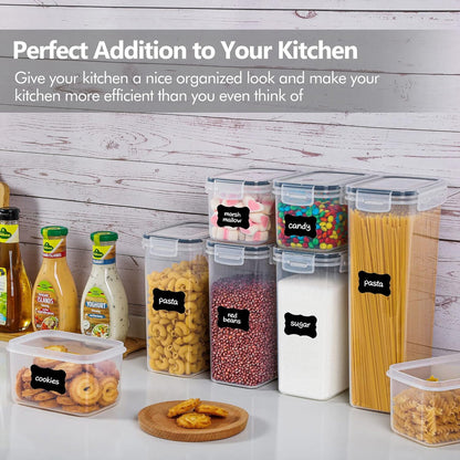 Airtight Stackable Food Storage Containers – Clear Kitchen Set for Fresh, Organized Pantry