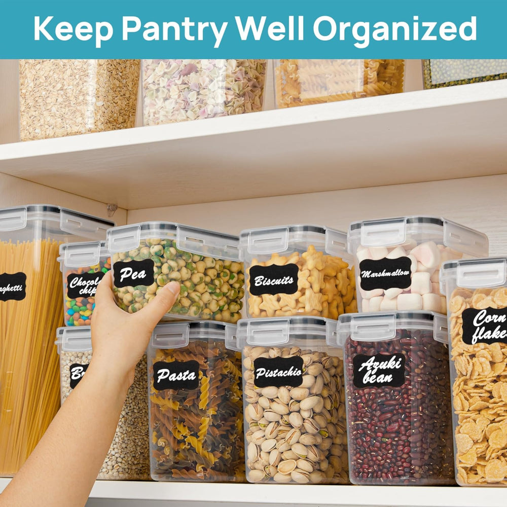 Airtight Stackable Food Storage Containers – Clear Kitchen Set for Fresh, Organized Pantry