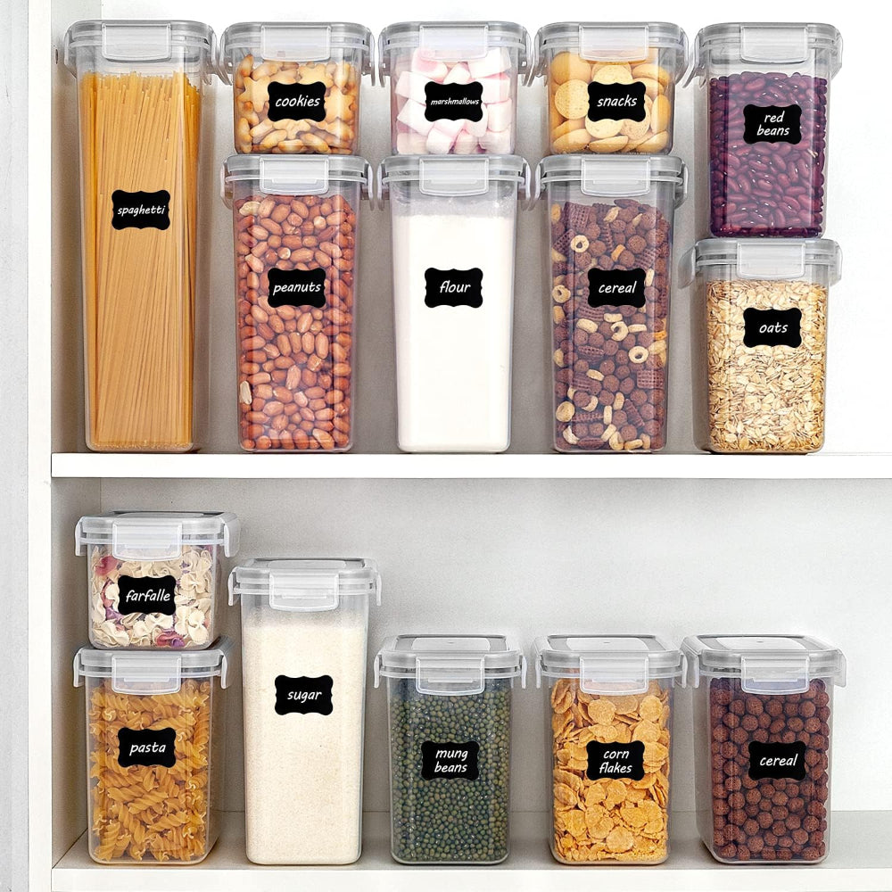 Airtight Stackable Food Storage Containers – Clear Kitchen Set for Fresh, Organized Pantry