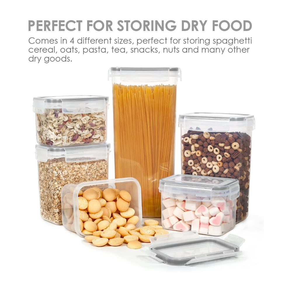 Airtight Stackable Food Storage Containers – Clear Kitchen Set for Fresh, Organized Pantry