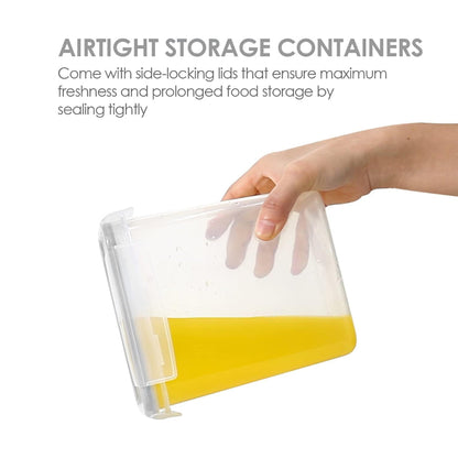Airtight Stackable Food Storage Containers – Clear Kitchen Set for Fresh, Organized Pantry