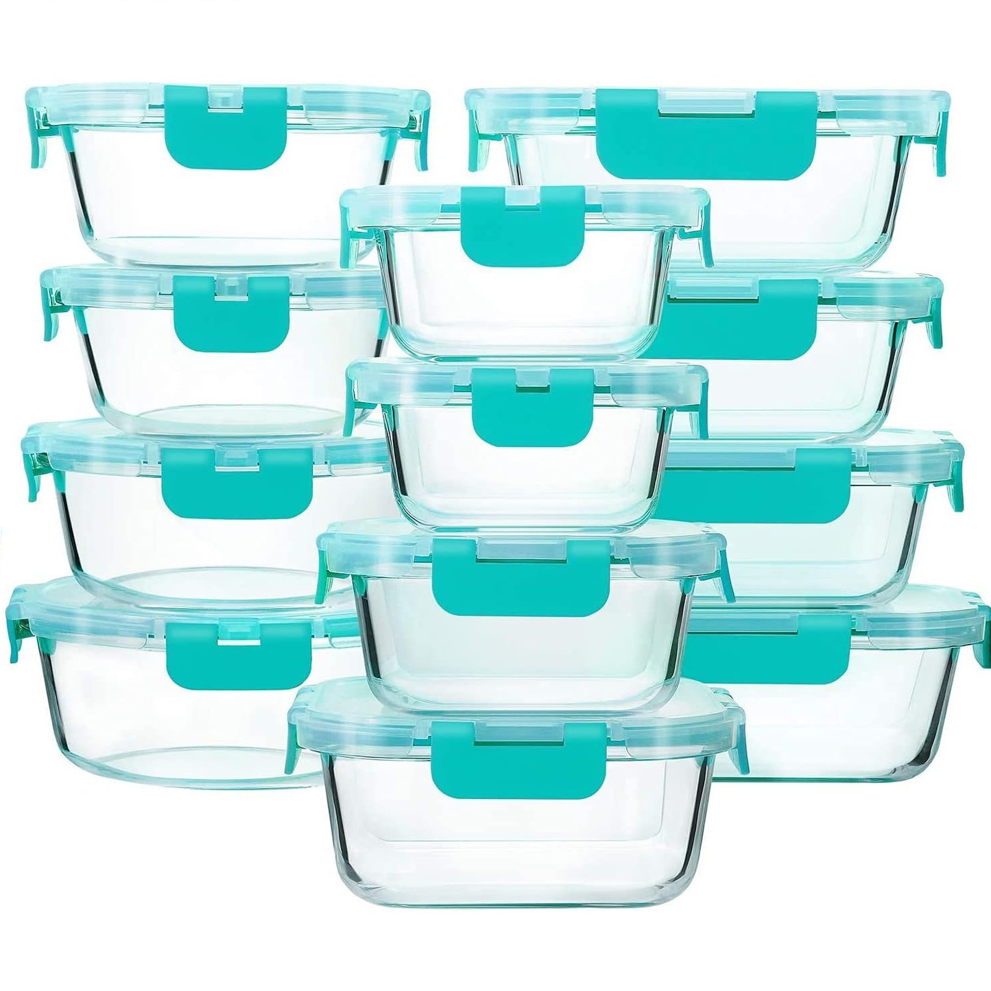Glass Food Storage Containers Set – Airtight, Stackable for Meal Prep