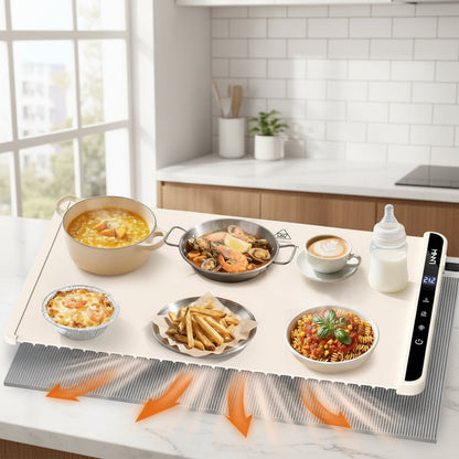 Electric Food Warming Mat – Heat-Resistant Tabletop Warmer for Serving Hot Dishes