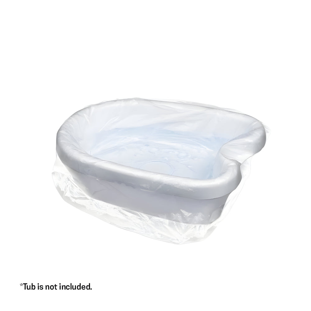 Disposable Foot Spa Liners - Plastic Pedicure Tub Covers (Set)