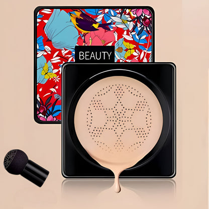 Compact Cream Foundation with Built-In Sponge Applicator