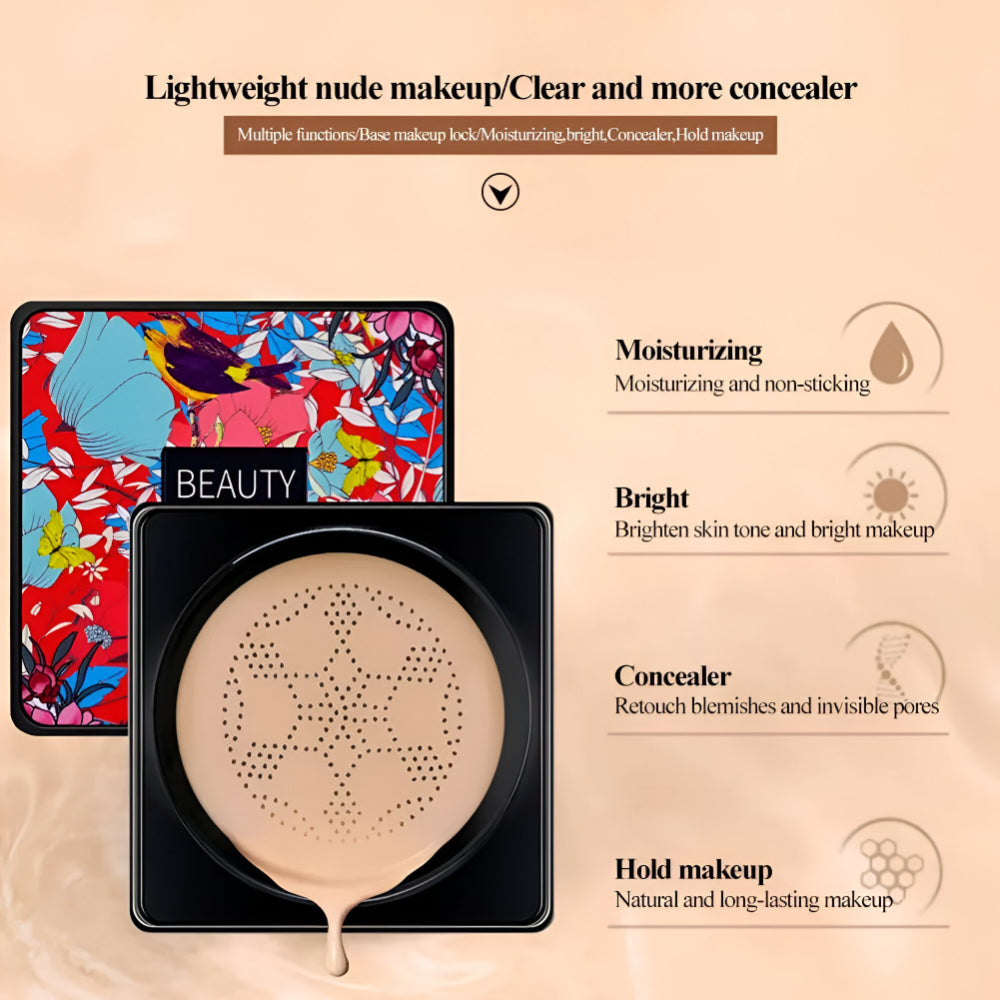 Compact Cream Foundation with Built-In Sponge Applicator
