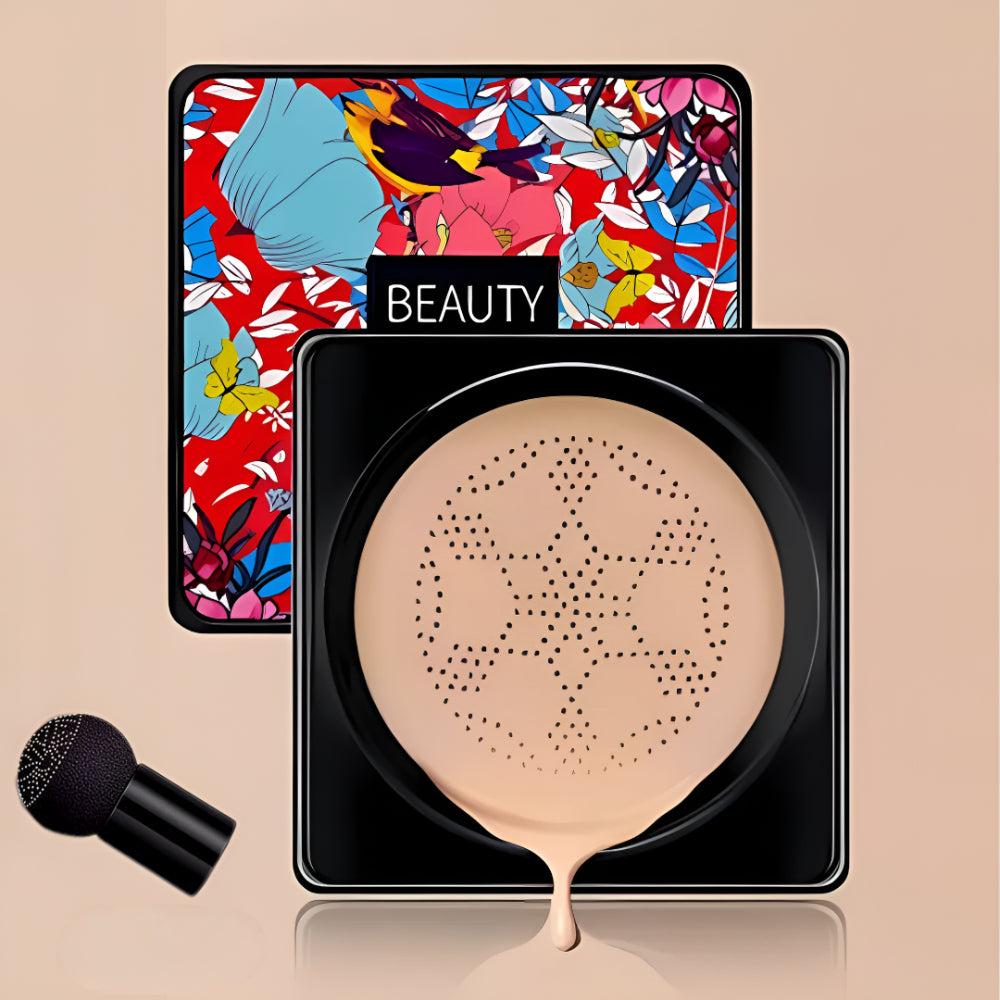 Compact Cream Foundation with Built-In Sponge Applicator