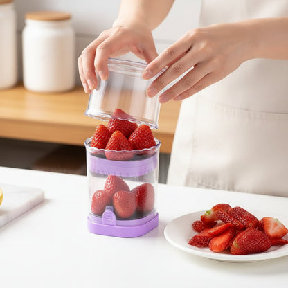 8-Blade Fruit Slicer – Easy-to-Use Strawberry Cutter for Quick Fruit Salads