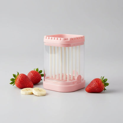 8-Blade Fruit Slicer – Easy-to-Use Strawberry Cutter for Quick Fruit Salads