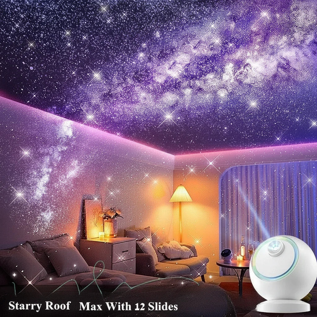 Bluetooth Star Projector Night Light — Rotating Galaxy LED Lamp