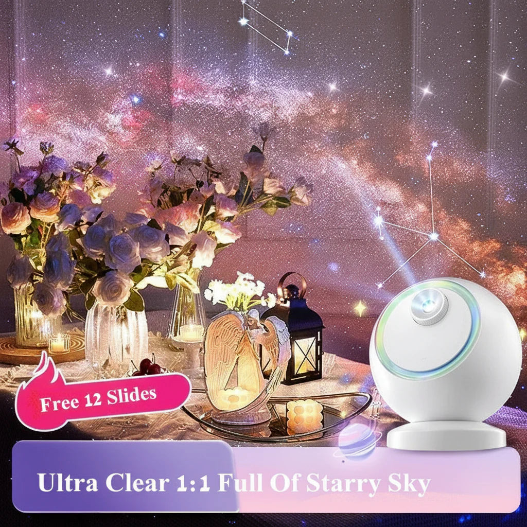 Bluetooth Star Projector Night Light — Rotating Galaxy LED Lamp