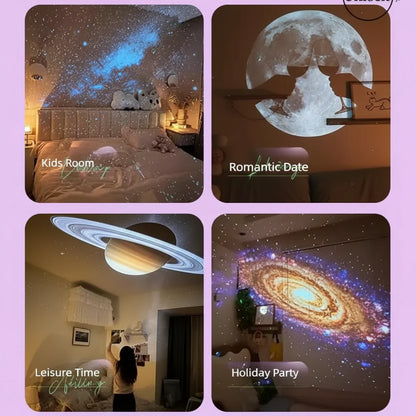Bluetooth Star Projector Night Light — Rotating Galaxy LED Lamp