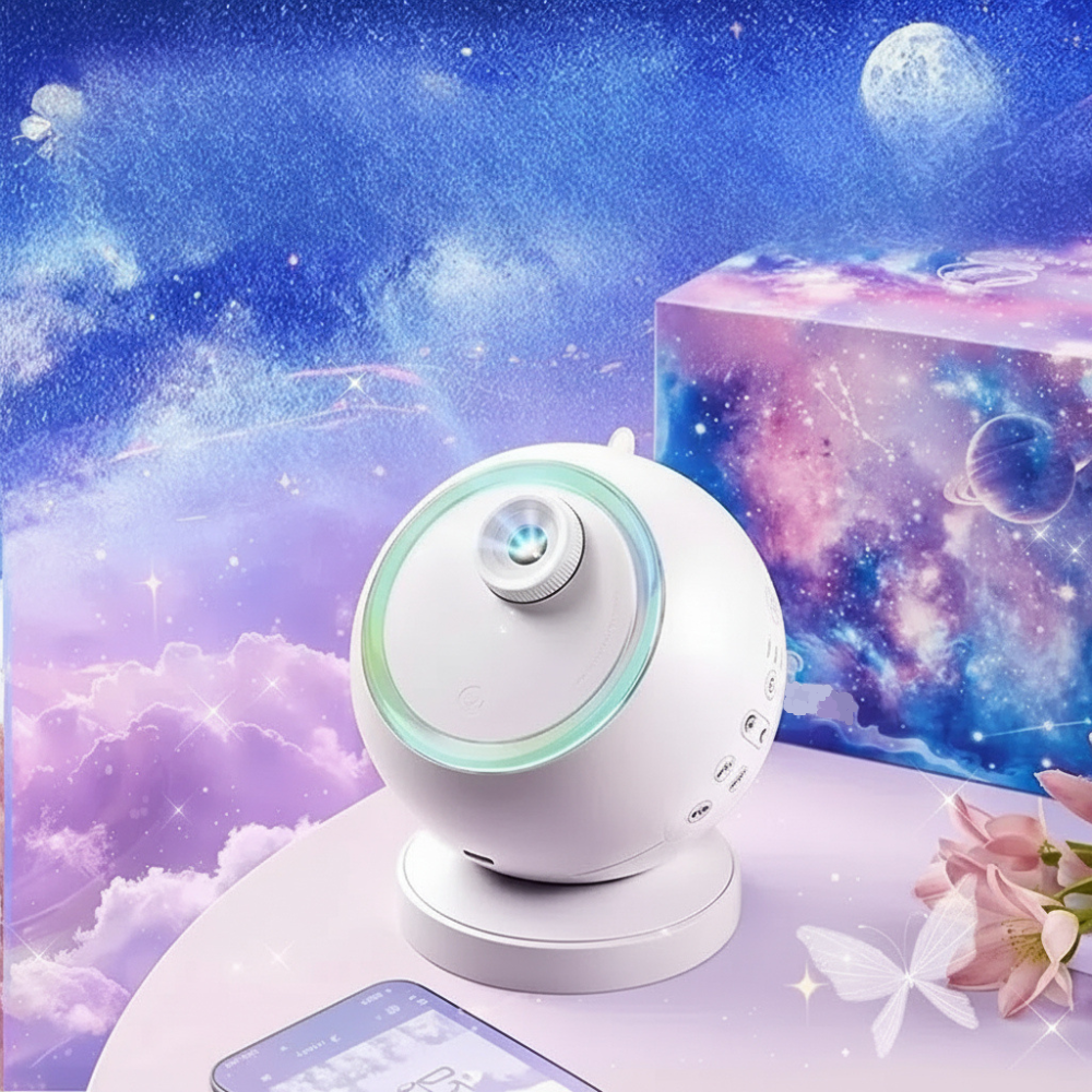 Bluetooth Star Projector Night Light — Rotating Galaxy LED Lamp