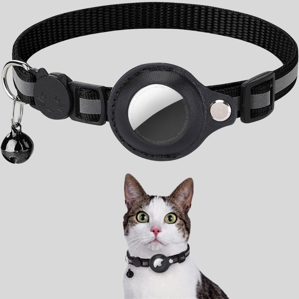 GPS Cat Collar with Reflective Safety, Breakaway Clip and Adjustable Strap