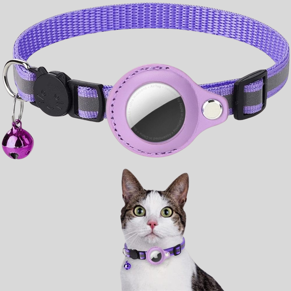 GPS Cat Collar with Reflective Safety, Breakaway Clip and Adjustable Strap
