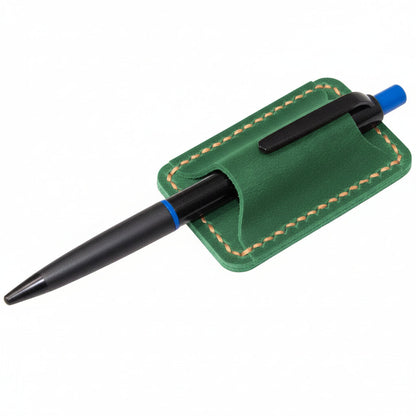 Hand-Stitched Full-Grain Leather Pen Holder & Journal Clip – Premium Accessory