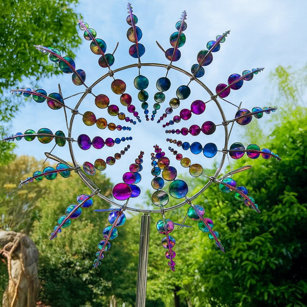 Elegant Metal Wind Spinner for Garden Decor - Outdoor Lawn Display