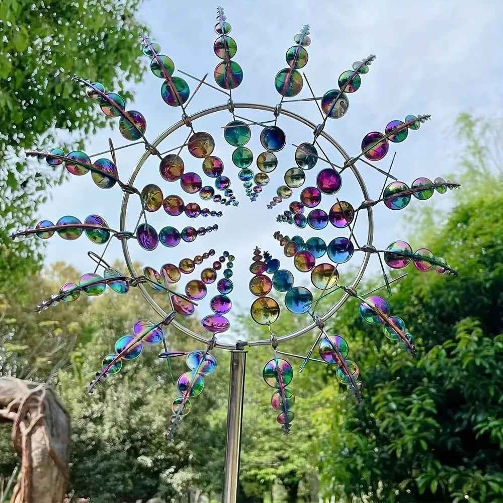 Elegant Metal Wind Spinner for Garden Decor - Outdoor Lawn Display