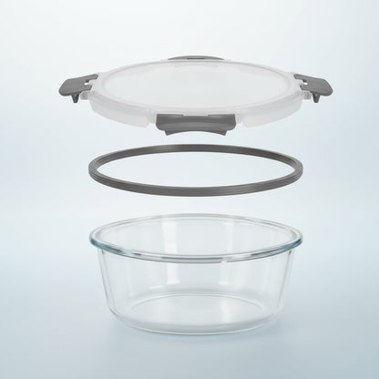 Airtight Borosilicate Glass Food Storage Containers – Meal-Prep Set