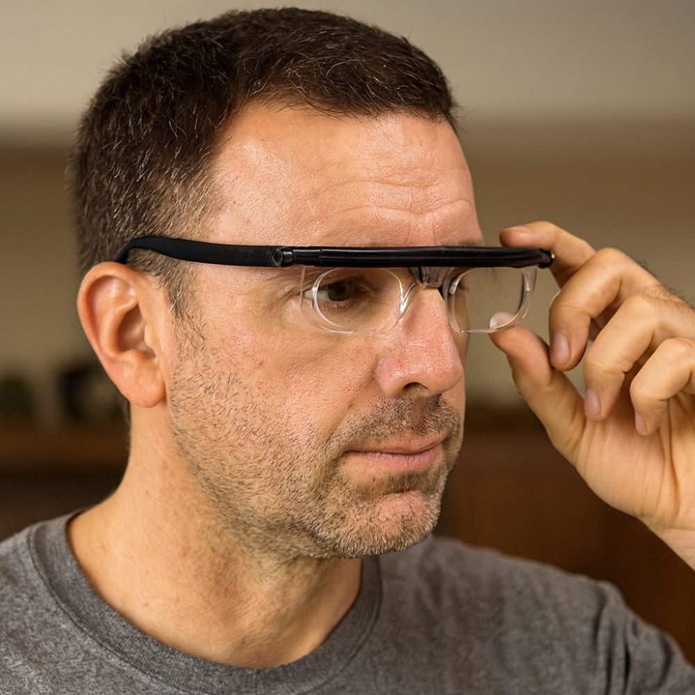 Adjustable Focus Glasses - Vision Tool for Reading, Driving, and More