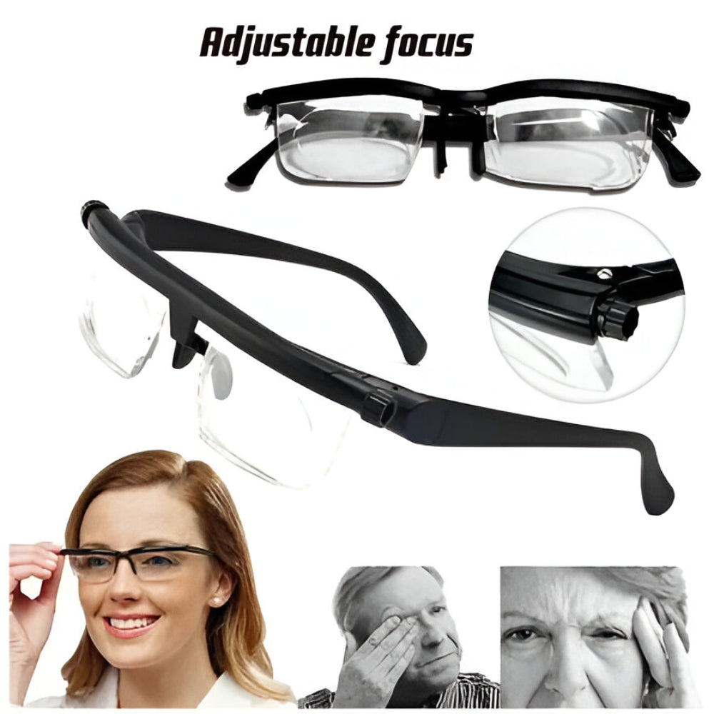 Adjustable Focus Glasses - Vision Tool for Reading, Driving, and More