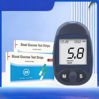 Glucose Monitoring Kit: Accurate Blood Sugar Meter with Test Strips