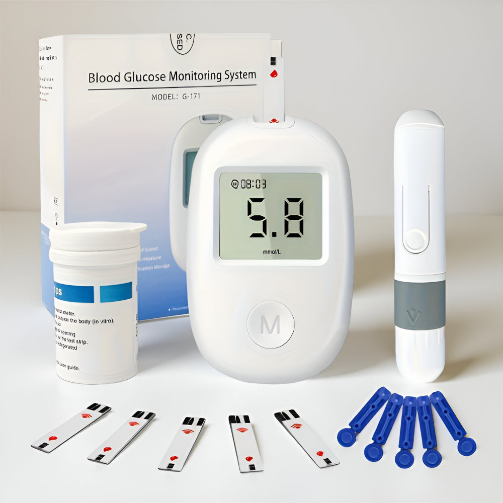 Digital Glucose Monitor Kit - Easy-to-Use Blood Sugar Test Meter Device