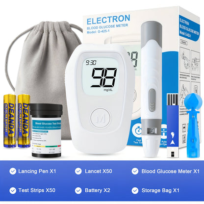 Digital Glucose Monitor Kit - Easy-to-Use Blood Sugar Test Meter Device