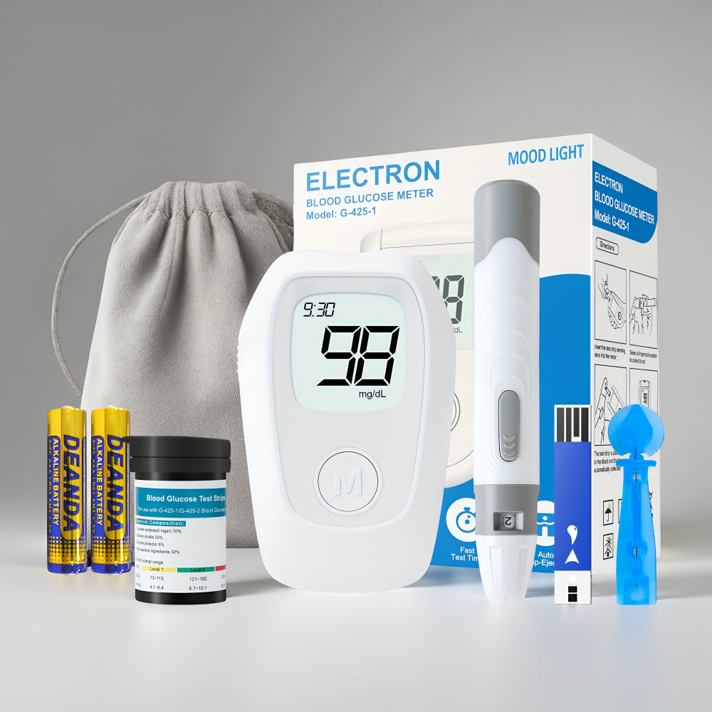 Digital Glucose Monitor Kit - Easy-to-Use Blood Sugar Test Meter Device
