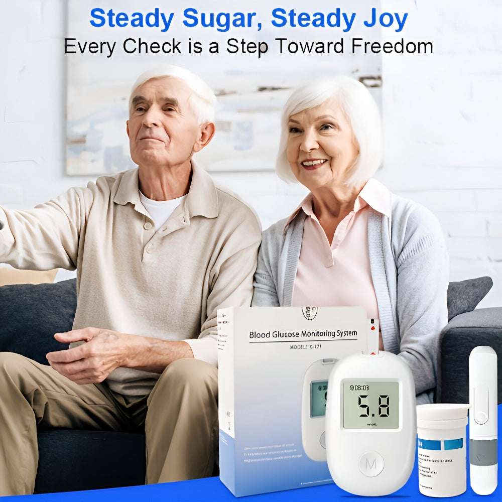 Digital Glucose Monitor Kit - Easy-to-Use Blood Sugar Test Meter Device