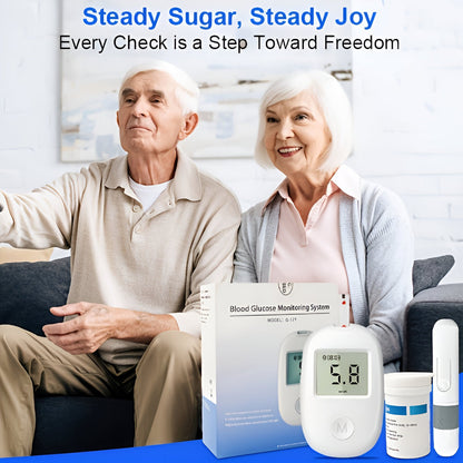 Digital Glucose Monitor Kit - Easy-to-Use Blood Sugar Test Meter Device