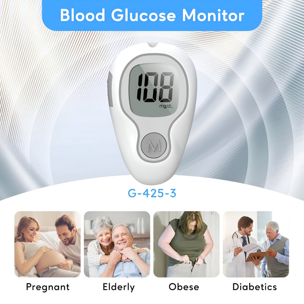 Digital Blood Glucose Monitor Kit – Complete Blood Sugar Meter Set