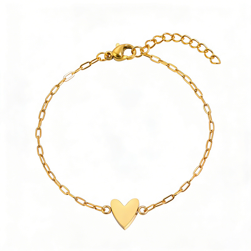 Adjustable Heart Chain Bracelet – Matching Couple Jewelry