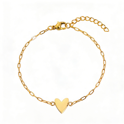 Adjustable Heart Chain Bracelet – Matching Couple Jewelry